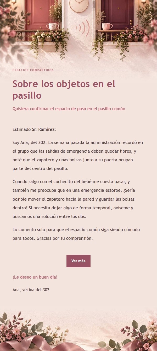 Carta Vecinal Estilo Recibo Floral 2