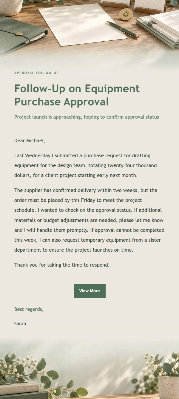 Sage Studio Formal Request Email 2