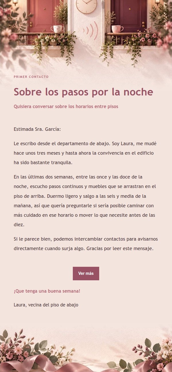 Carta Vecinal Estilo Recibo Floral
