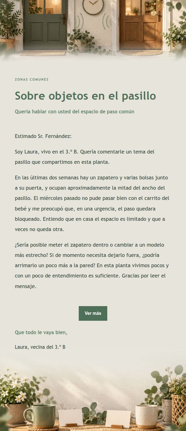 Carta de Primer Contacto Vecinal Estilo Estudio Salvia 2