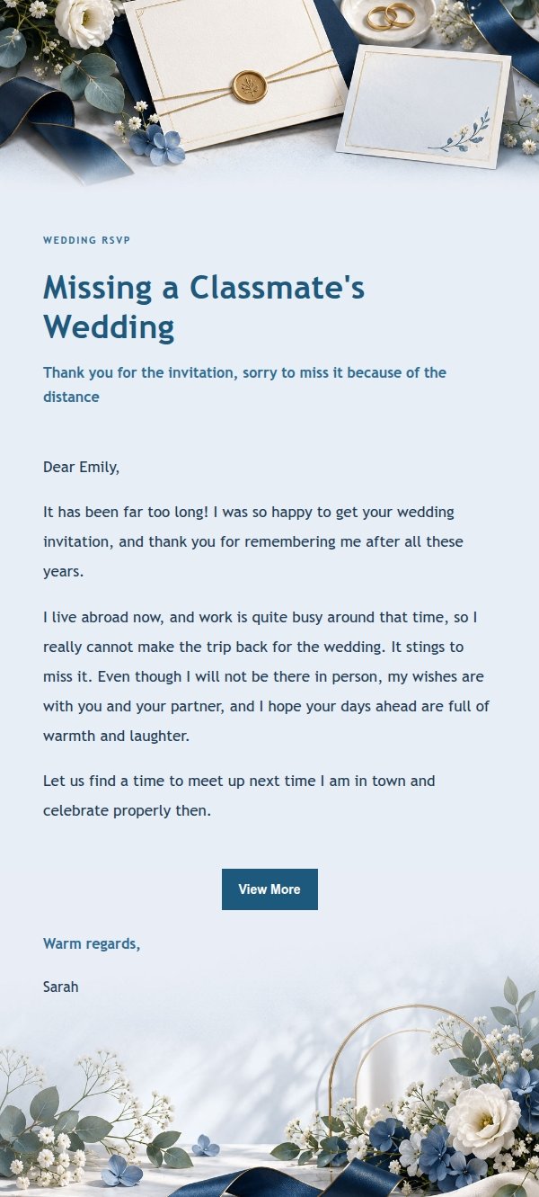 Navy Ledger Wedding Decline Email 2
