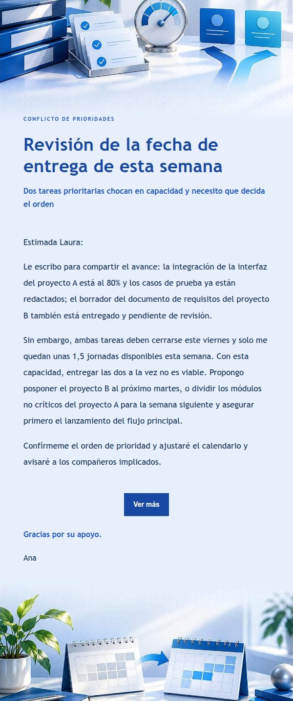 Conflicto de Prioridades y Fecha de Entrega