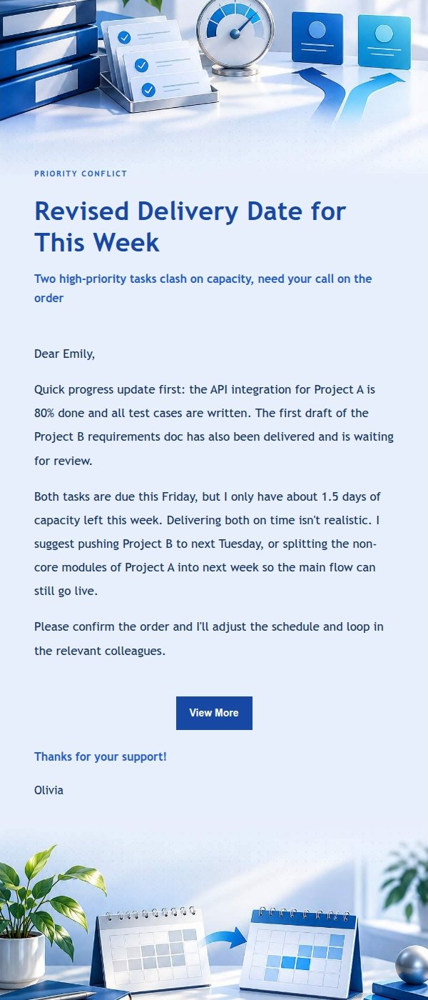 Cobalt Editorial Priority Conflict Email