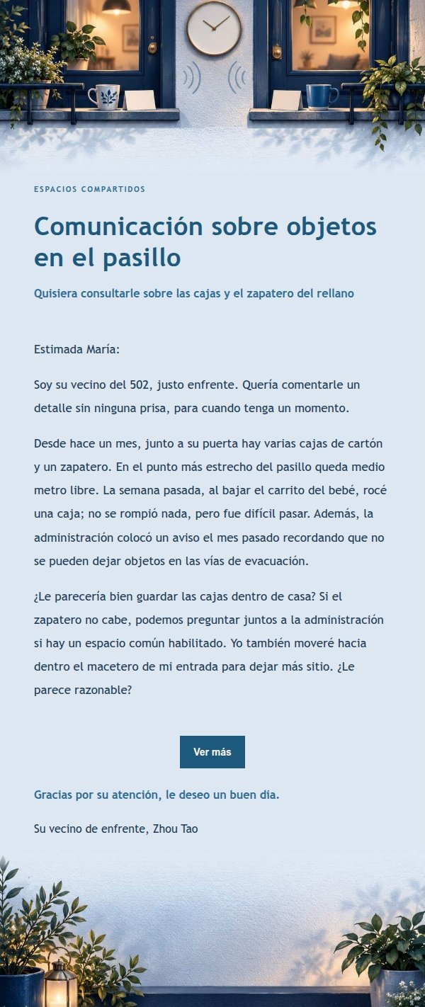 Carta Vecinal de Primera Comunicación Estilo Libro Azul 2