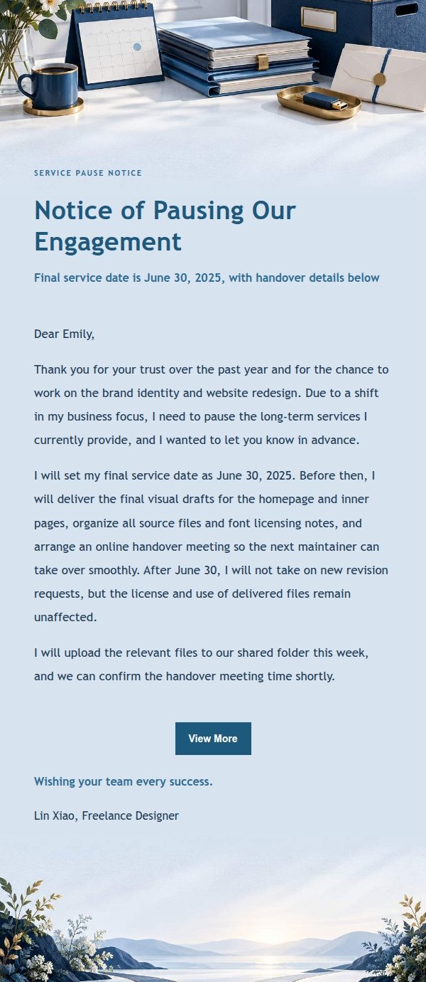 Navy Ledger Freelancer Wrap-Up Notice
