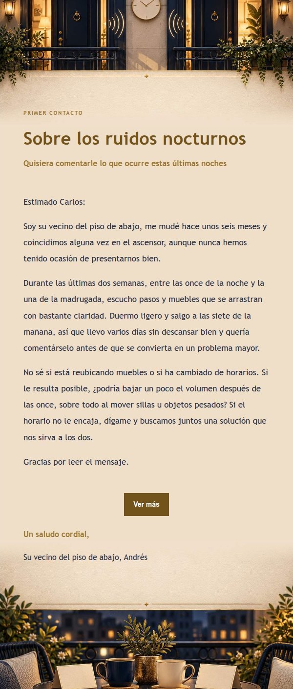 Carta Nocturna para Vecinos