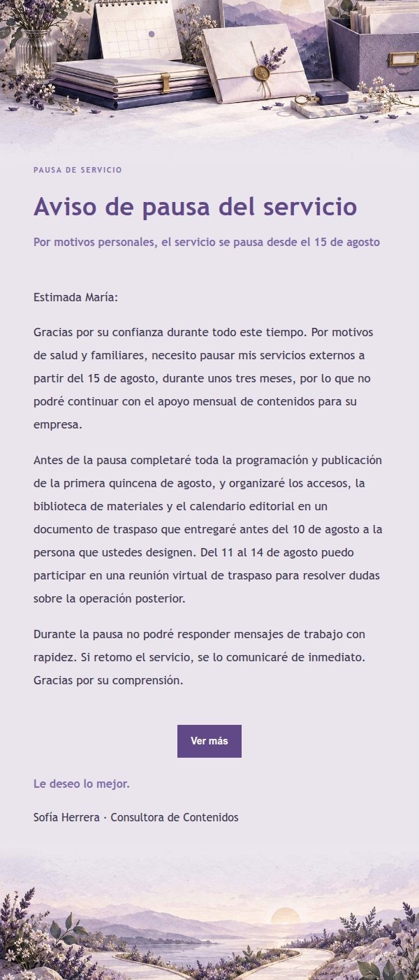 Aviso de Fin de Colaboración con Cliente 2