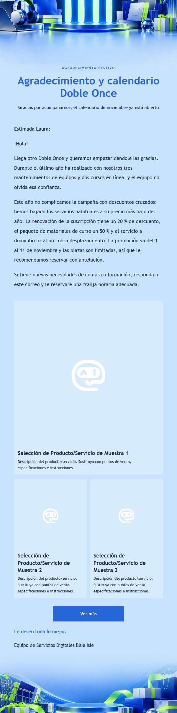 Campaña Doble Once Digital Azul Cobalto 2