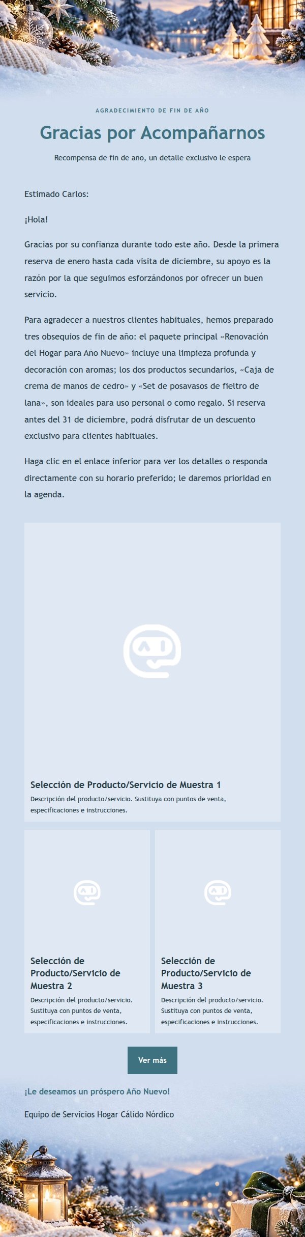 Correo de Reserva Navideña Nórdica 2