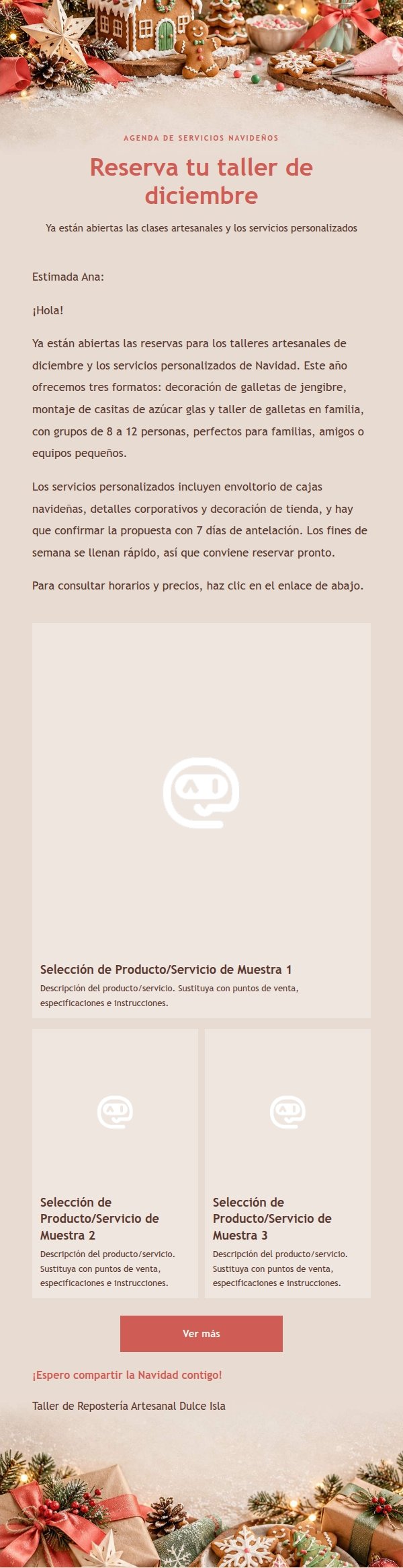 Correo Navideño de Repostería Artesanal 2
