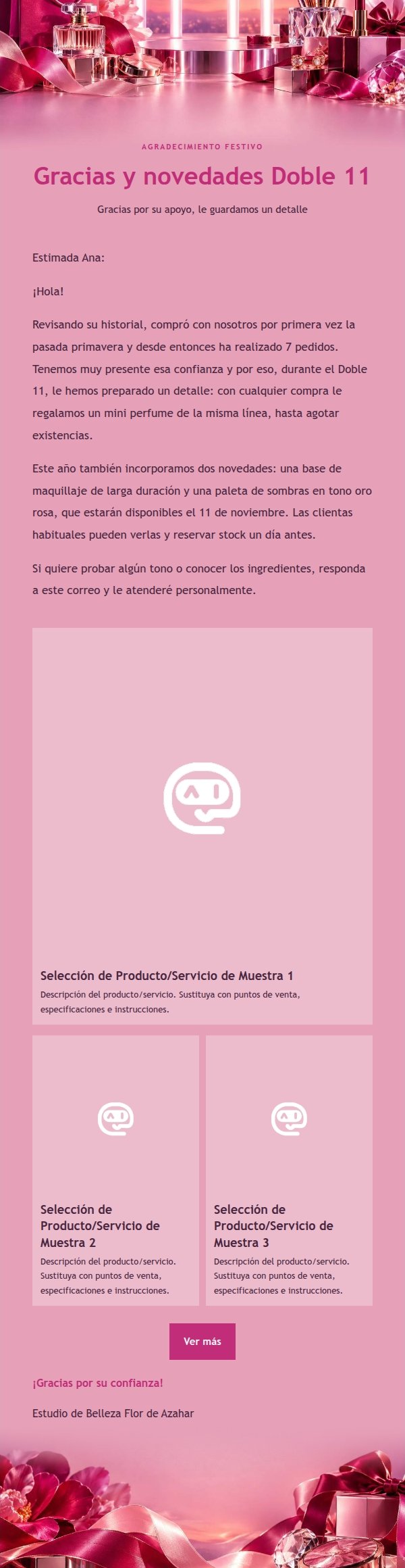 Campaña de Belleza Doble 11 Rosa Fucsia 2