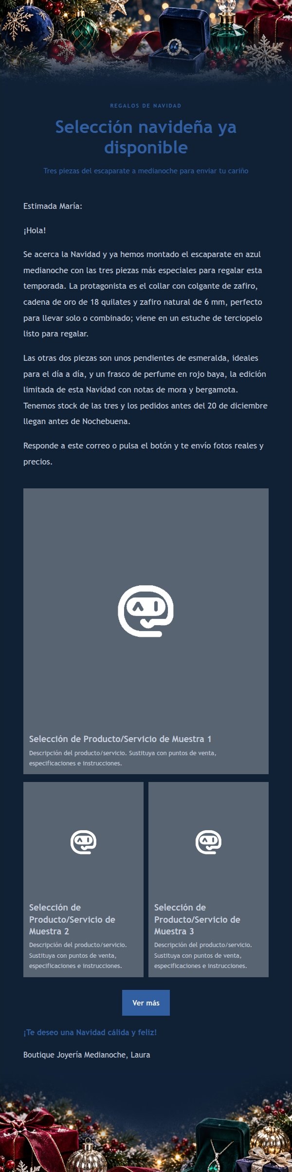 Correo Navideño de Joyería Boutique