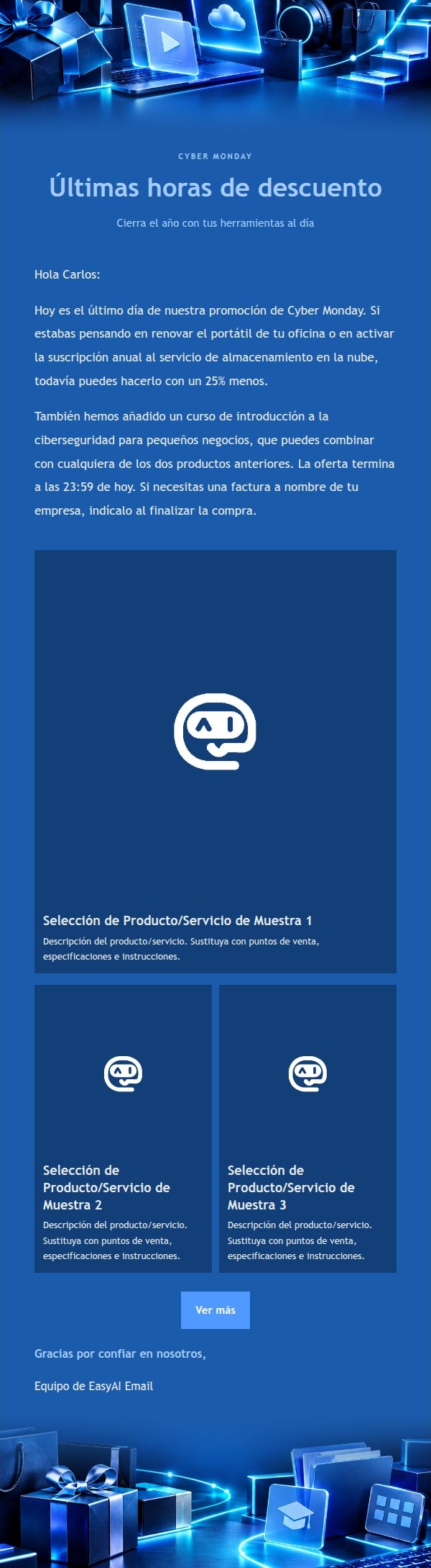 Campaña Black Friday en Azul Eléctrico 2