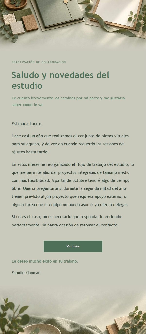 Reconexión con Antiguos Clientes · Estilo Estudio Salvia 2