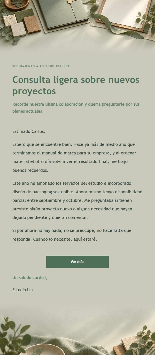 Reconexión con Antiguos Clientes · Estilo Estudio Salvia