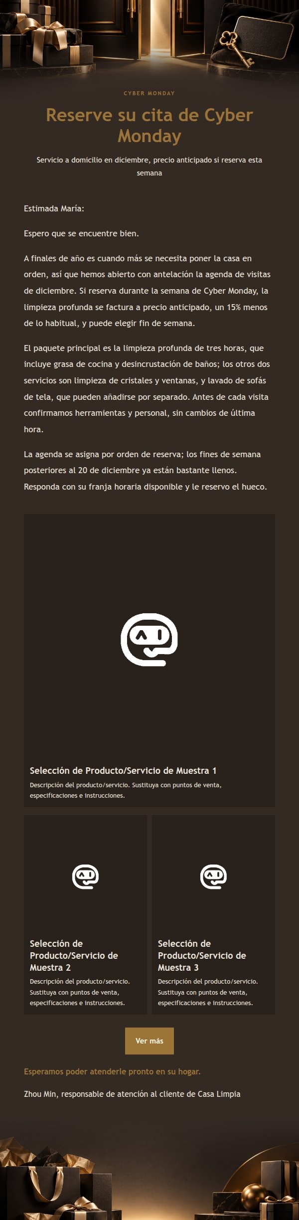 Correo de Acceso VIP Black Friday con Filigrana de Obsidiana 2