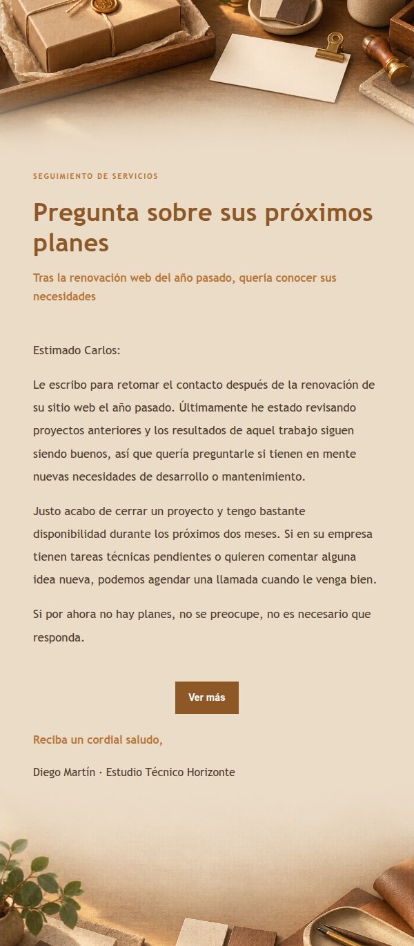 Reconexión con Antiguos Clientes · Estilo Taller Ámbar 2