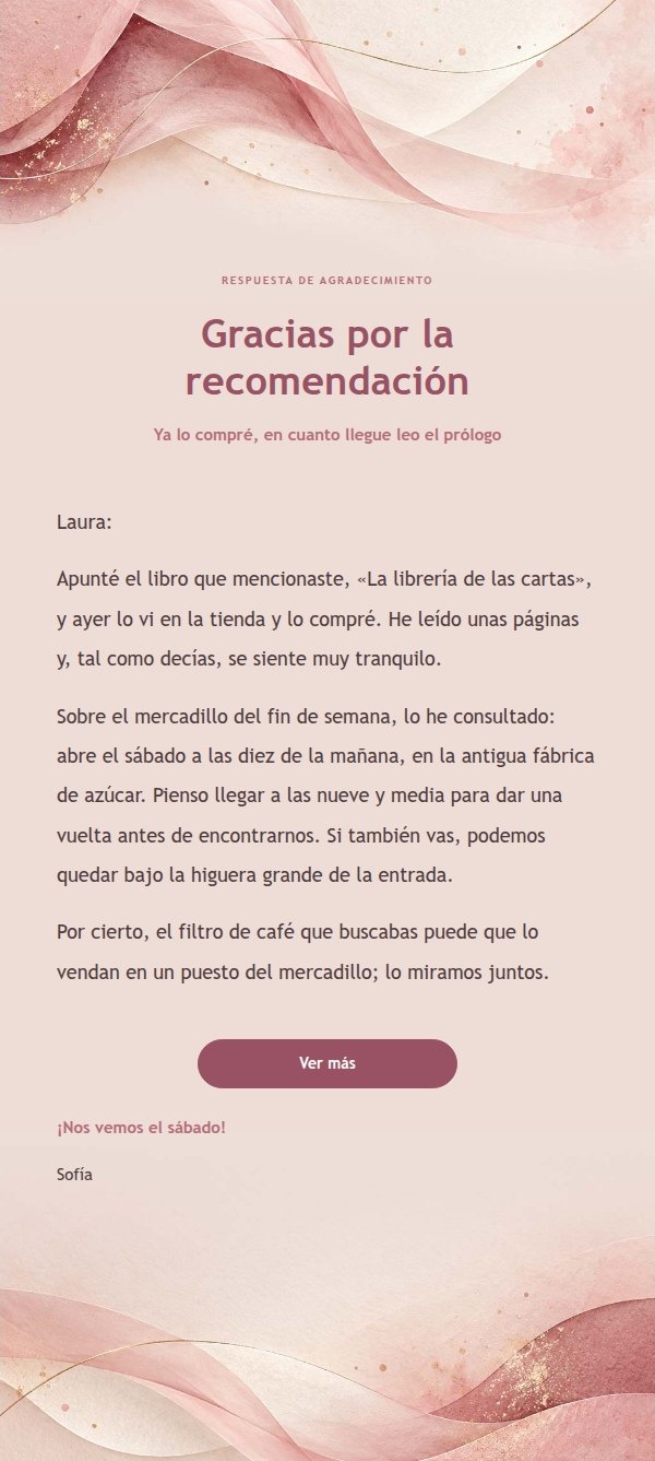 Respuesta Cálida en Papel de Rosa Suave
