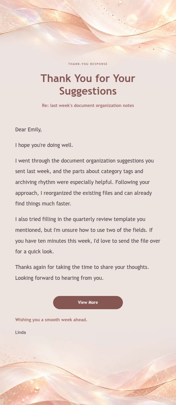 Pearl Rose Gold Warm Reply Letter