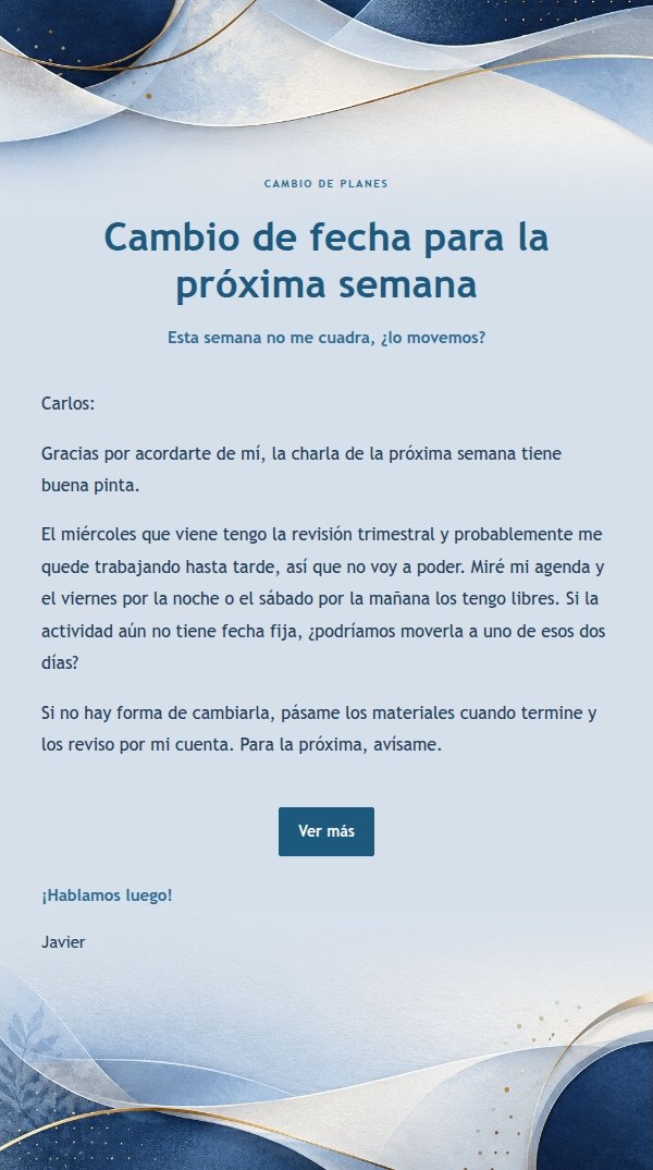 Respuesta relajada con líneas racionales azul marino 2