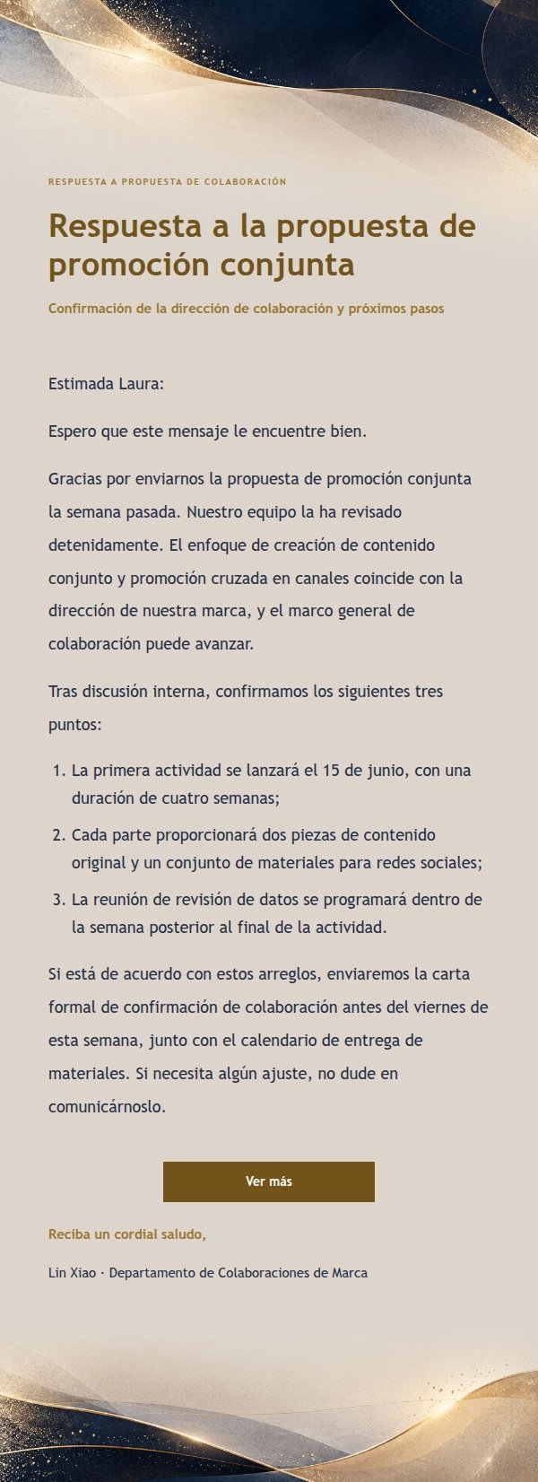 Respuesta Moderna de Marca · Papelería Noche Dorada