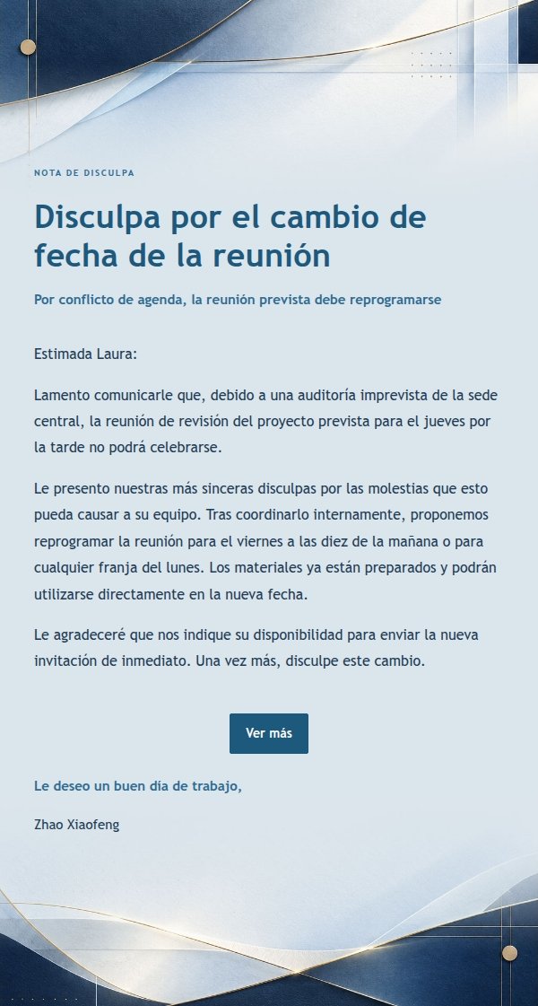 Respuesta Formal Seria · Línea Racional Azul Marino 2
