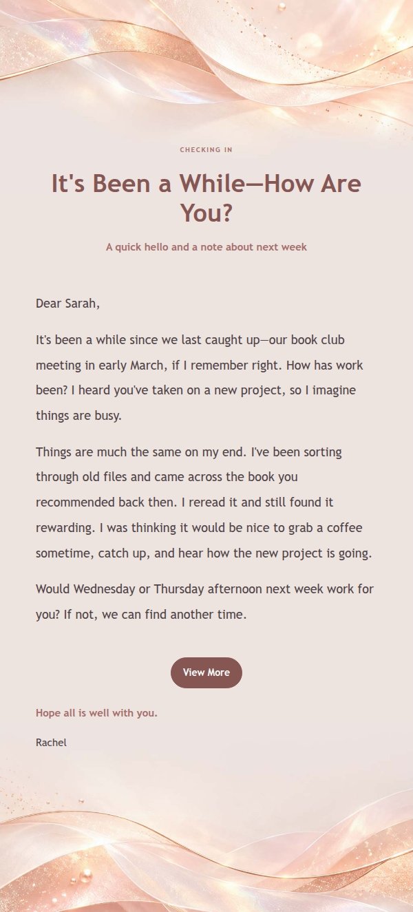 Pearl Rose Gold Warm Reply Letter 2