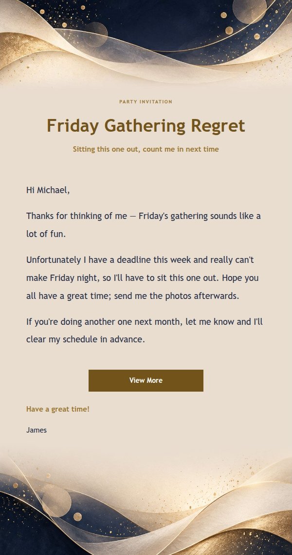 Midnight Gilded Casual Reply Letter 2