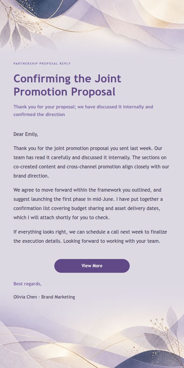 Modern Brand Reply Email Template