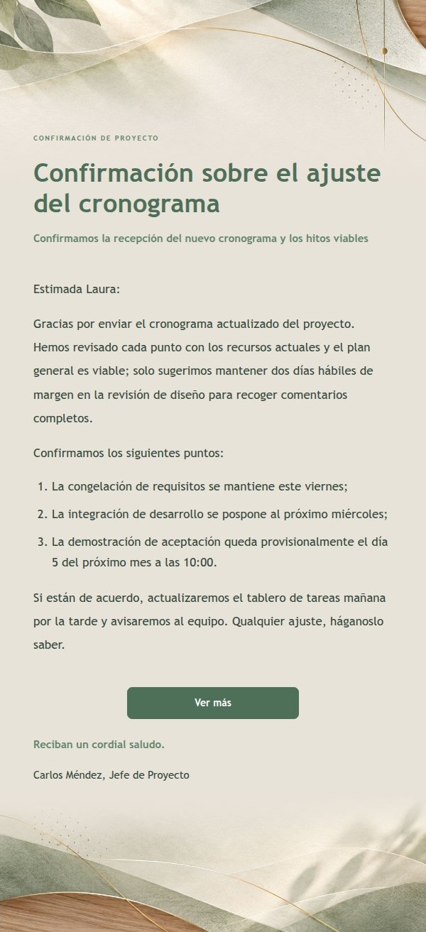 Respuesta Profesional y Concisa con Estilo Salvia