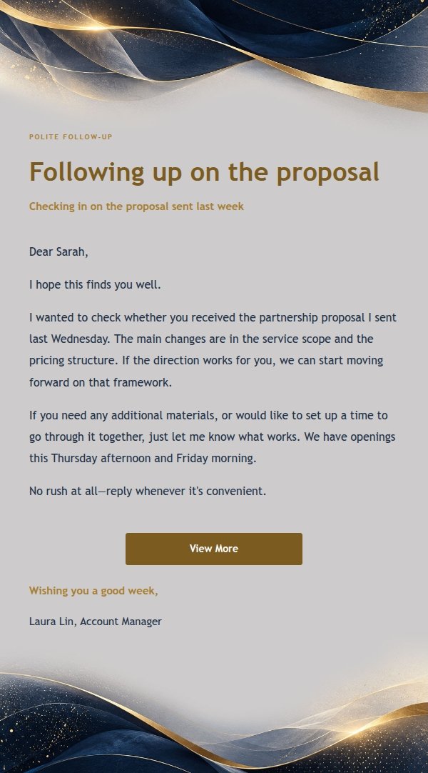 Navy & Gold Professional Reply Email 2