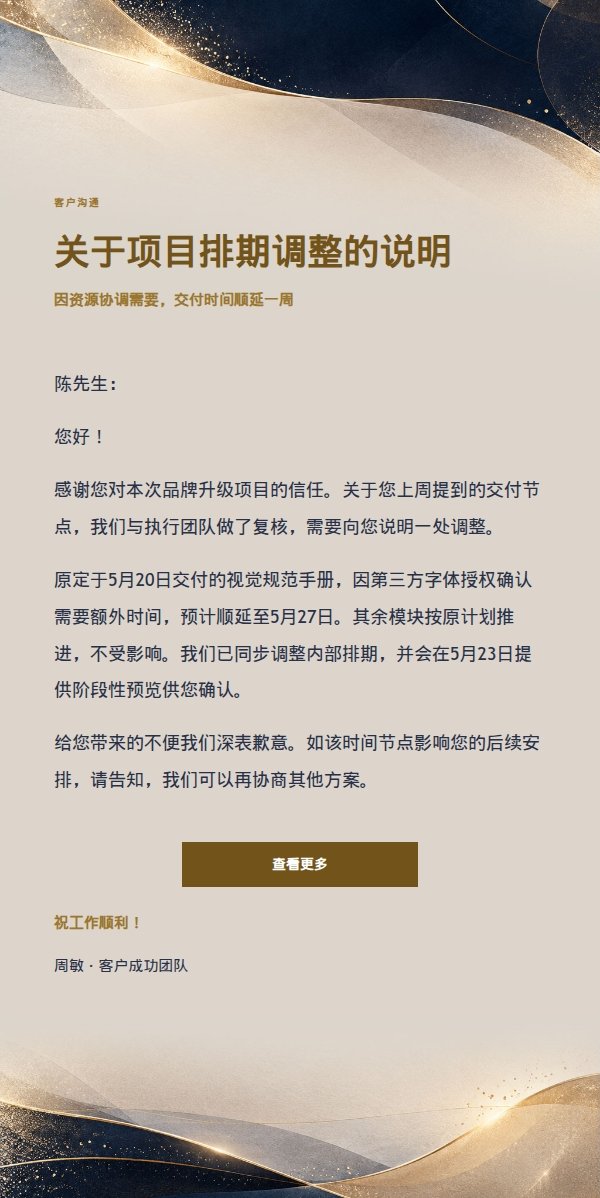 深夜鎏金品牌现代回复信笺 2