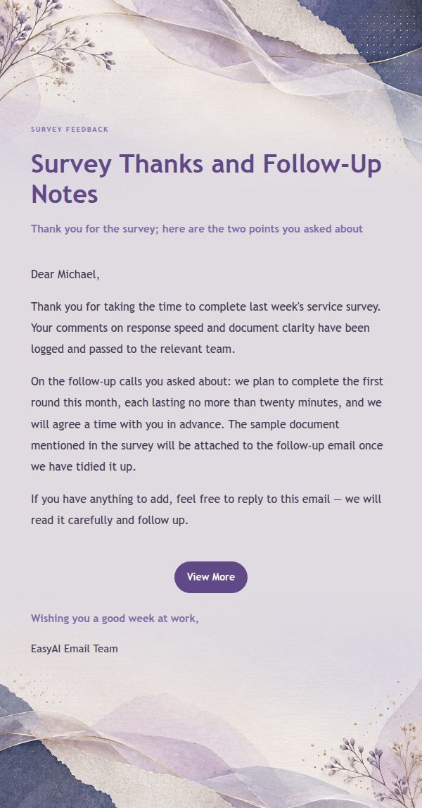 Clear Transactional Reply · Lilac Tissue Paper 2