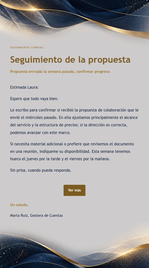 Respuesta Profesional Conciso Azul Marino y Oro 2