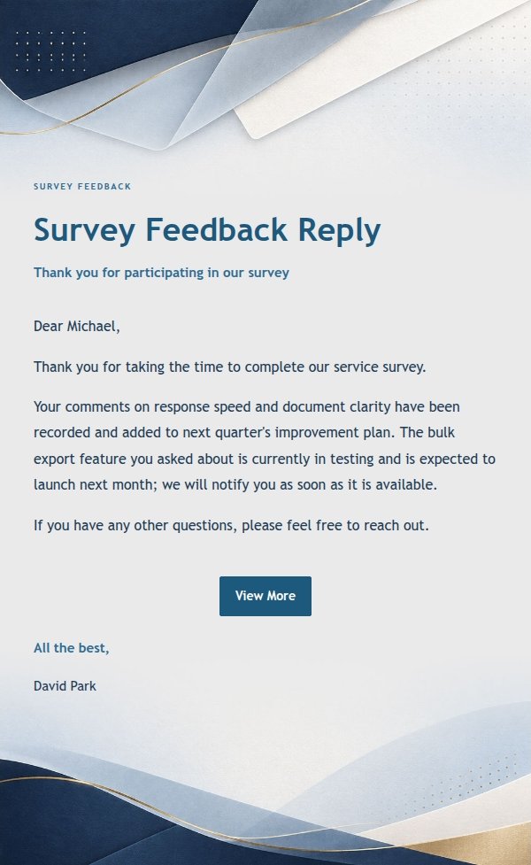 Clear Transactional Reply Email 2
