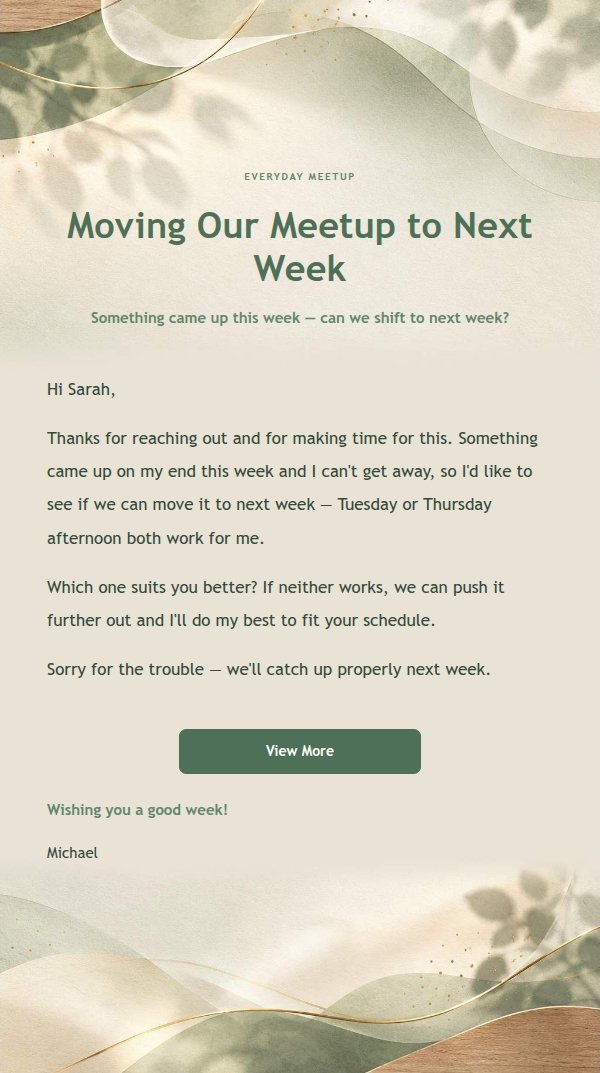 Casual Natural Reply · Sage Whitespace 2