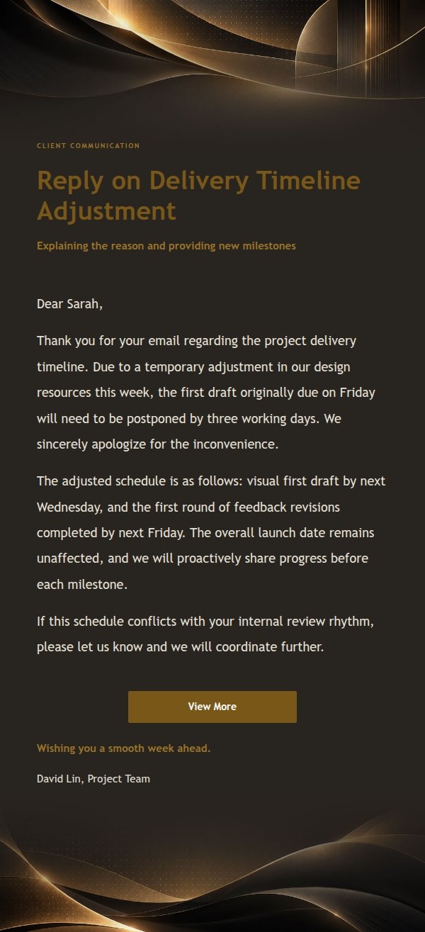 Black Gold Architectural Brand Reply Email 2