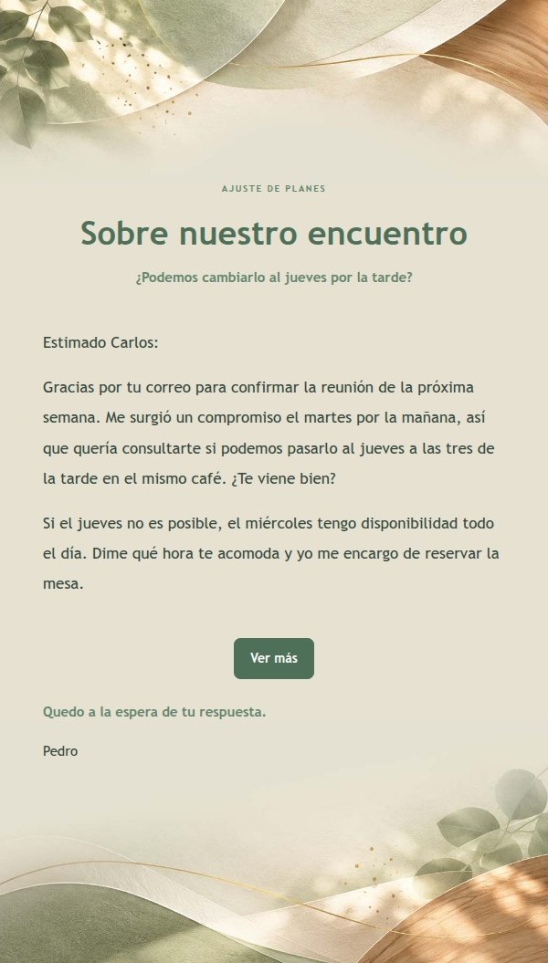 Respuesta Cálida y Amable con Estilo Natural de Salvia 2