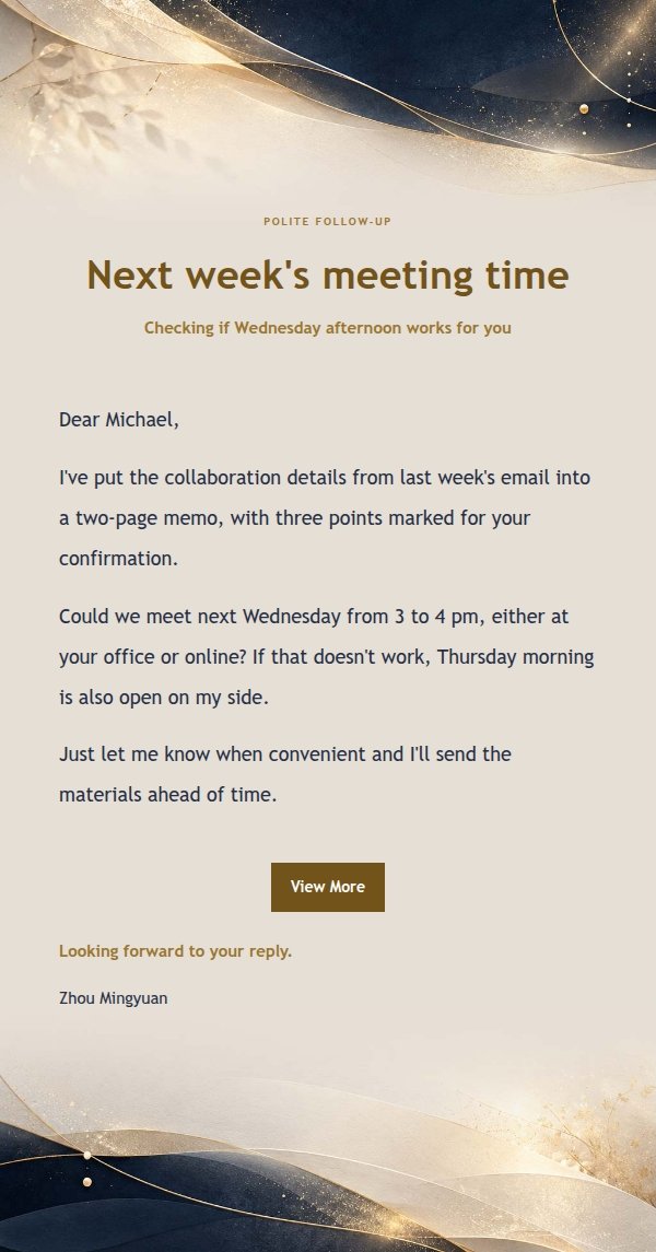 Midnight Gilt Warm Reply Letter 2