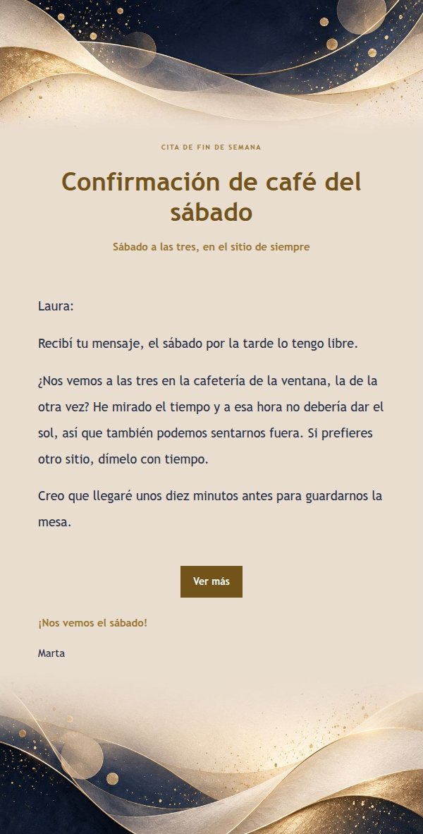 Respuesta casual en papel dorado nocturno