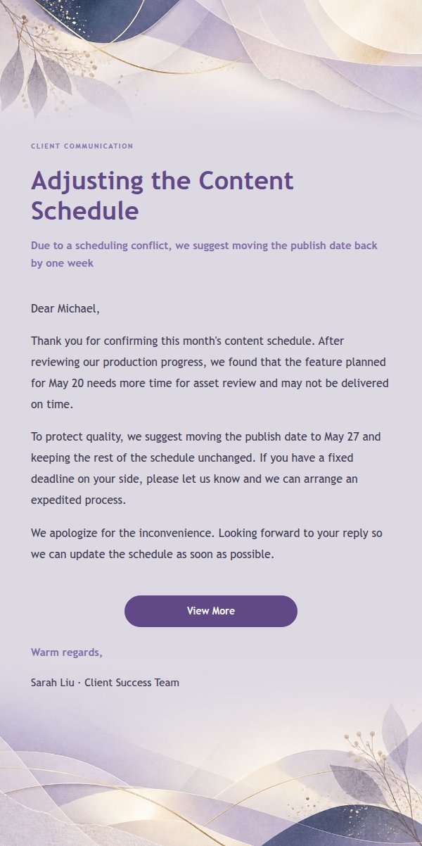 Modern Brand Reply Email Template 2
