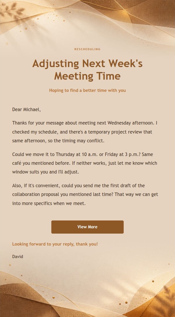 Warm Friendly Reply Amber Paper 2
