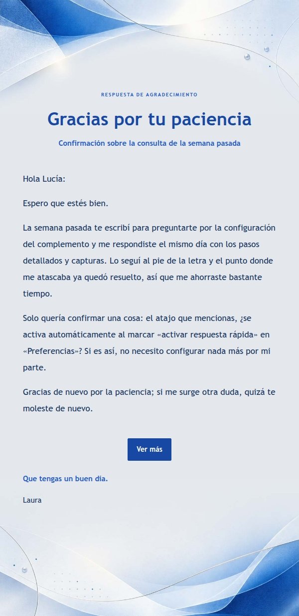 Respuesta Cálida y Amable · Editorial Cobalto