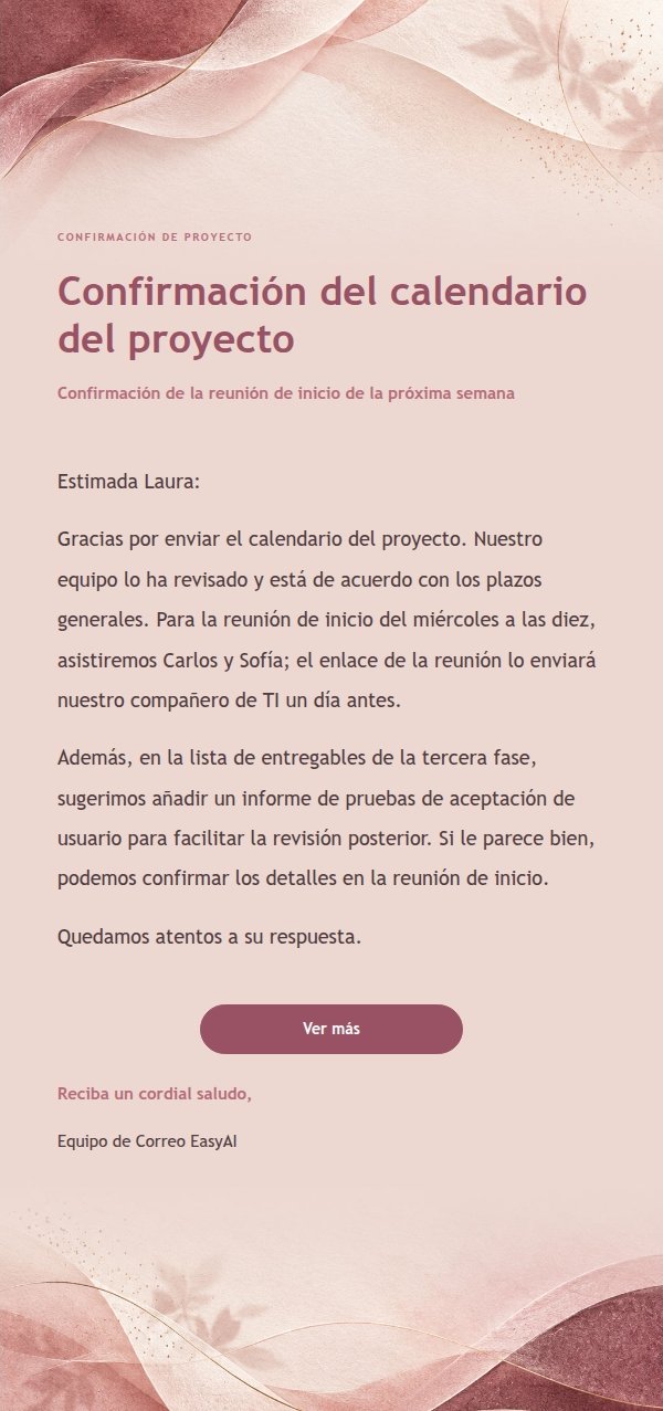 Respuesta Profesional y Concisa · Papel Rosa Niebla