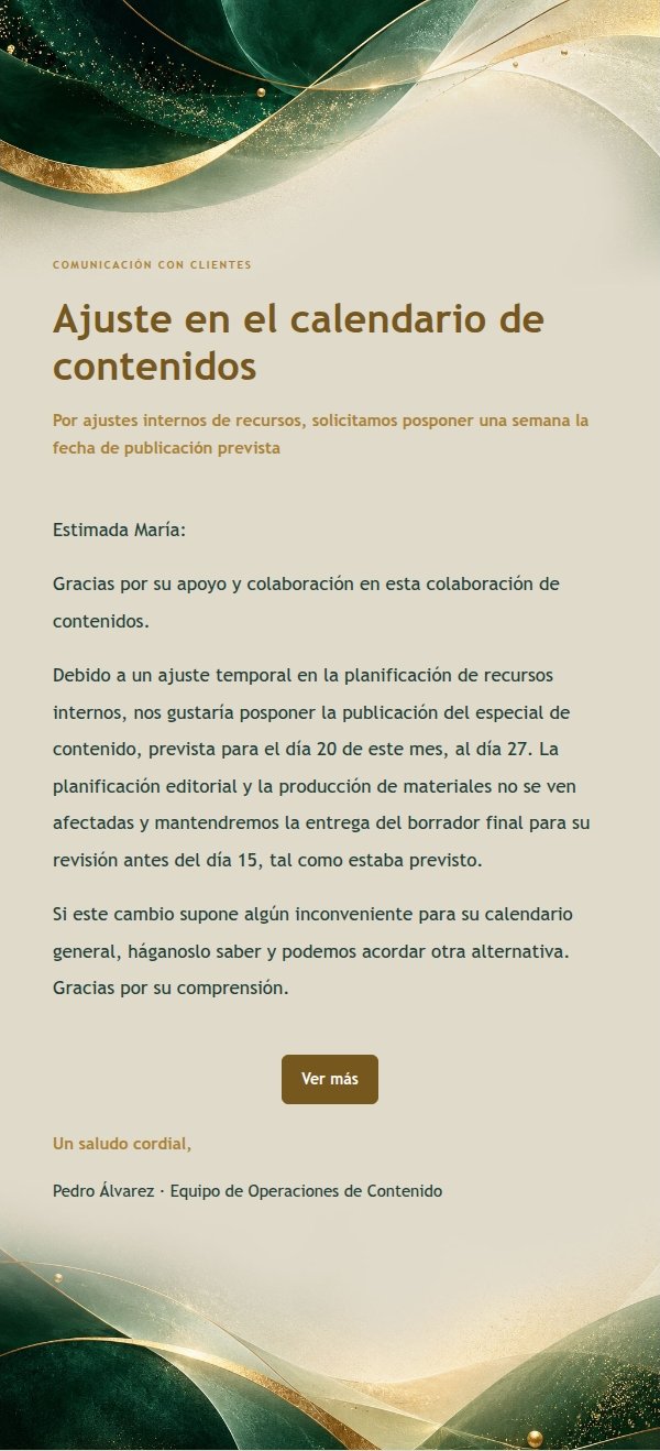 Respuesta Moderna de Marca con Filigrana Esmeralda 2