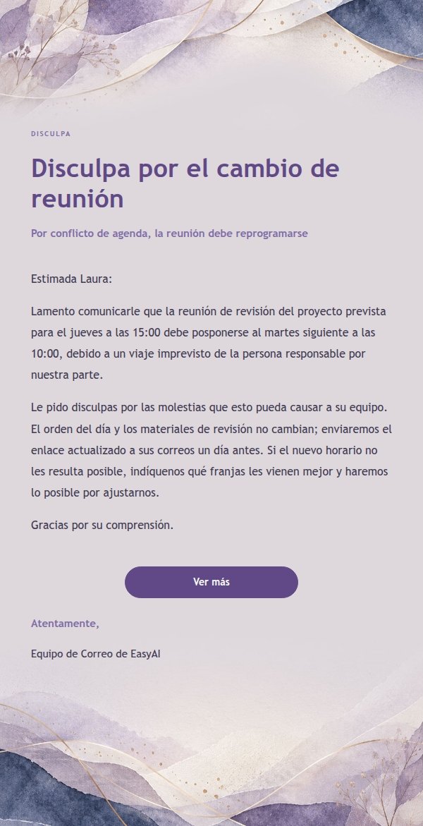 Respuesta Formal y Serena · Papel Lila 2