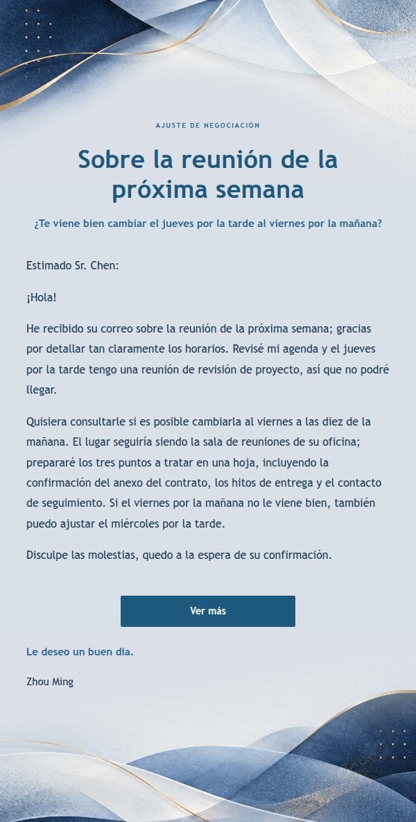 Respuesta Cálida y Amable · Línea Azul Profundo 2
