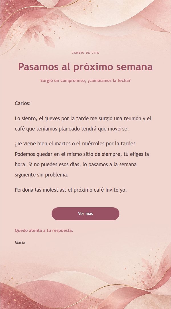Respuesta Casual en Papel Rosa Bruma 2