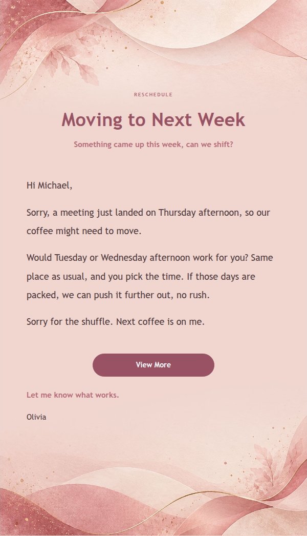 Rose Mist Casual Reply Email 2