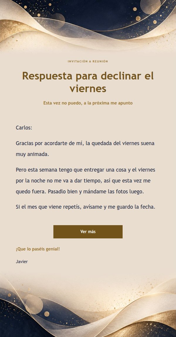 Respuesta casual en papel dorado nocturno 2